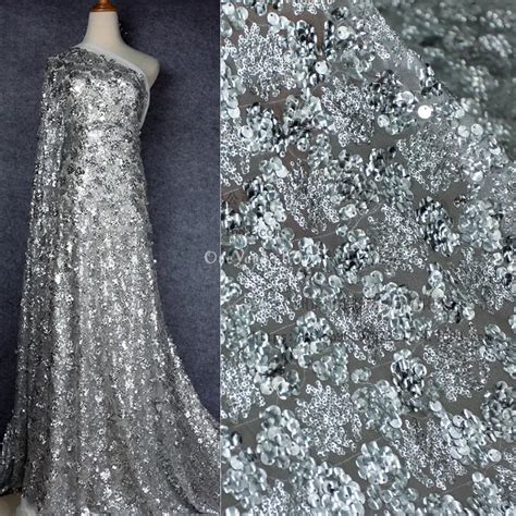 silver metallic sequin fabric|sequined fabric for evening wear.